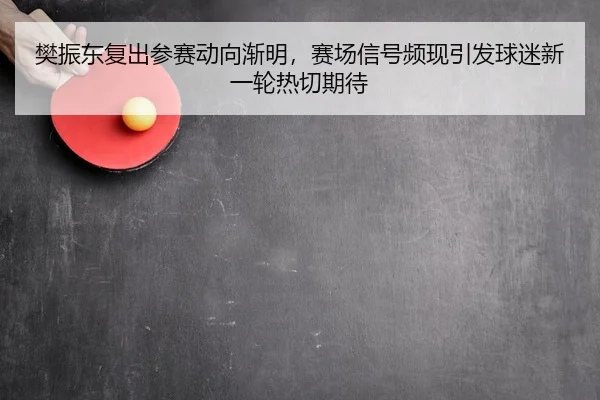 樊振东复出参赛动向渐明，赛场信号频现引发球迷新一轮热切期待